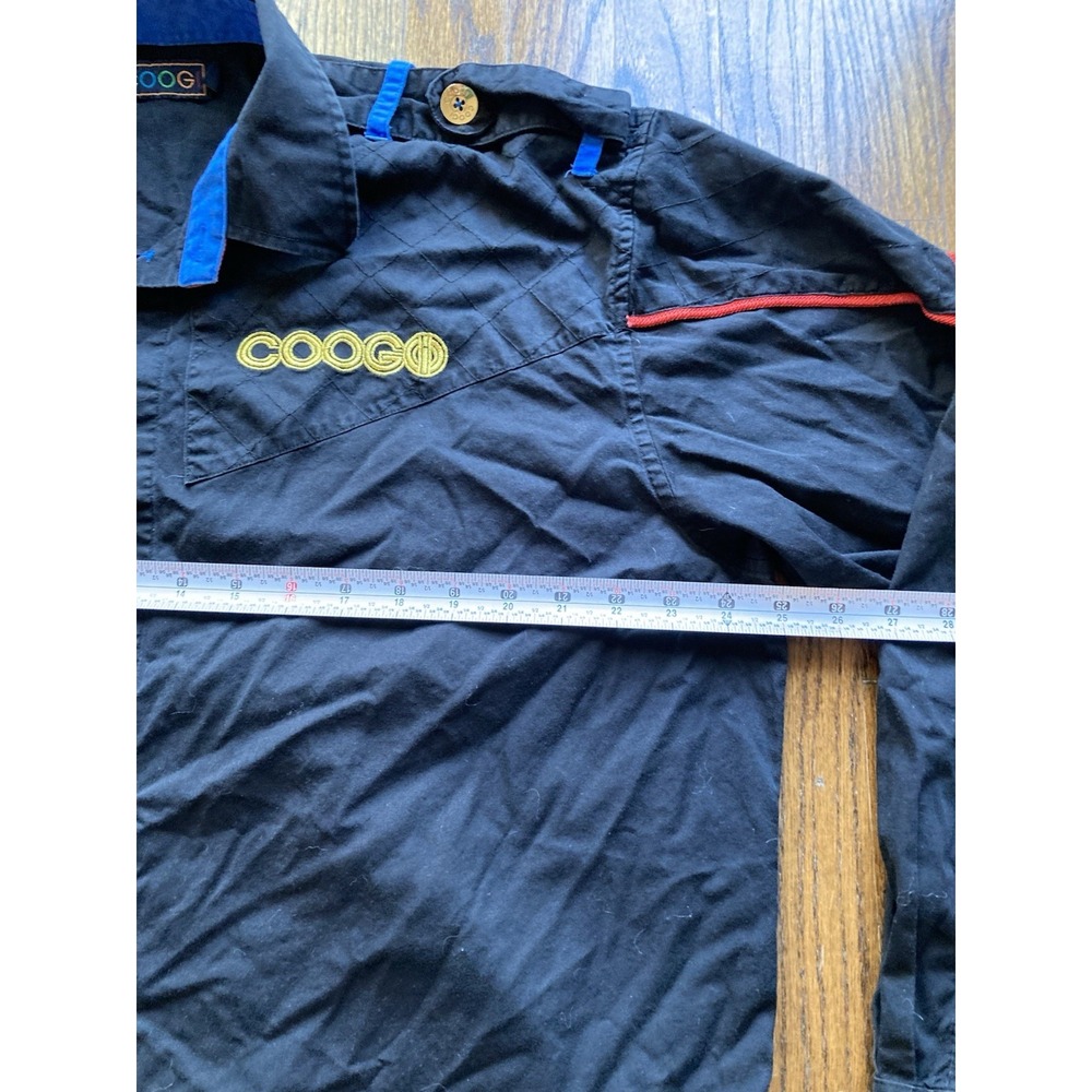VTG Coogi Military Tiger Shirt Mens Size XL Button Up Long Sleeve Black Y2K - Picture 5 of 11